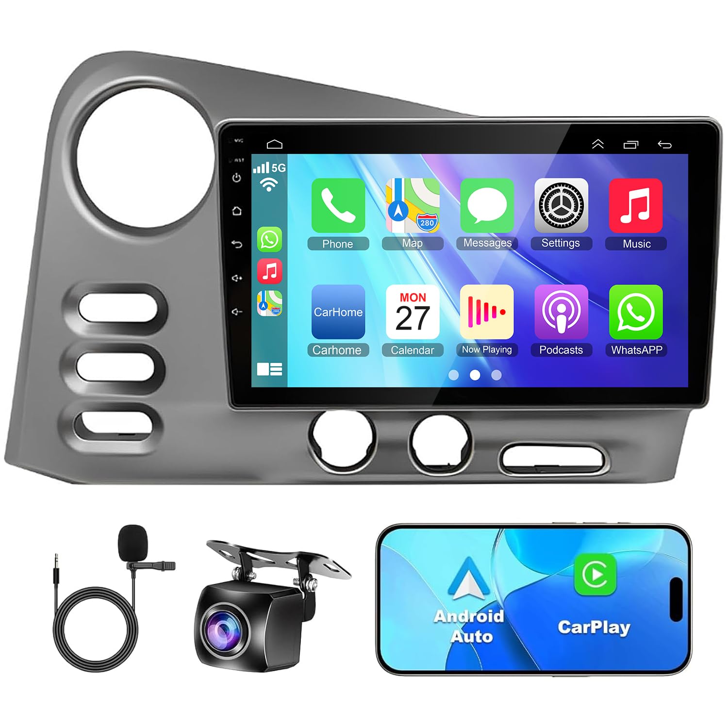 2AY-03 android カーステレオ car stereo Amazon.com: 4+64GB Car Radio for Toyota Matrix 2003-2004 & Pontiac